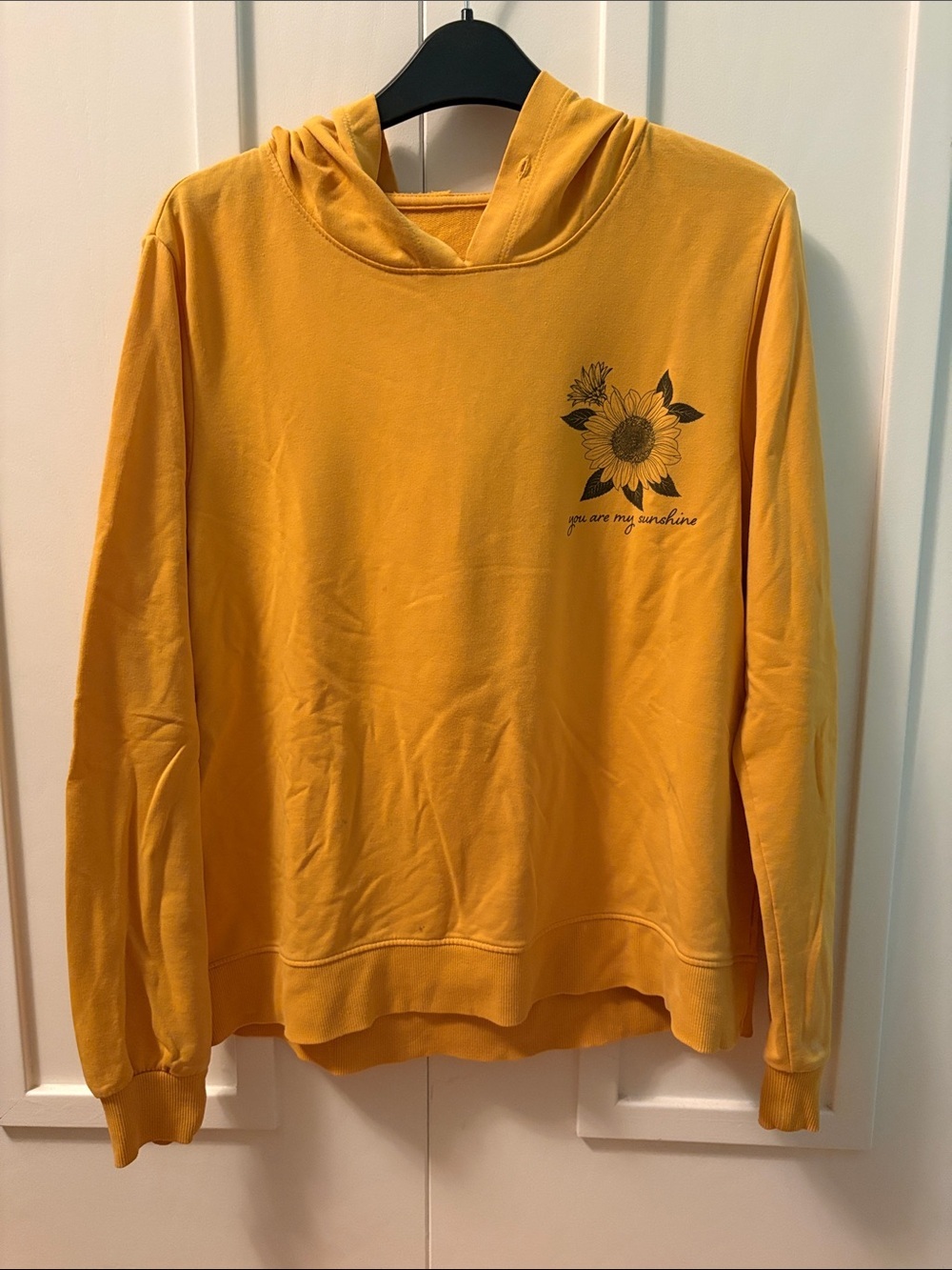 Sunflower Graphic Hooded Sweatshirt - Mustard Yellow